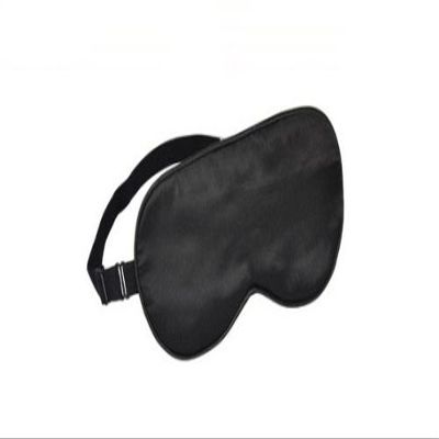 212 Main Silk Eye Mask Eye Shade Cover for Sleep with Strap - Pure Black