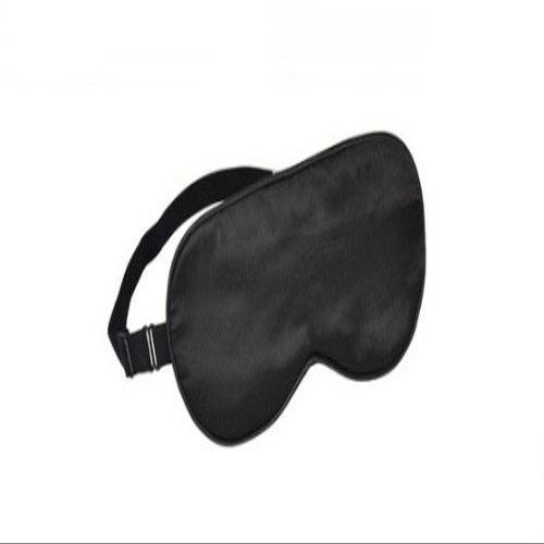 212 Main Silk Eye Mask Eye Shade Cover for Sleep with Strap - Pure Black