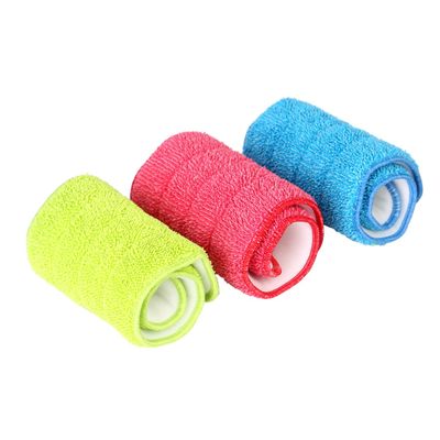 PLAFOPE 3pcs Non-Hand Washing Spray Mop Cloth Fiber Mop Heads for Wet Mopping Scrubbing for Home Cleaning