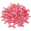 100pcs Mini Gingham Ribbon Bows for DIY Craft Sewing Scrapbooking Wedding and Gift Decoration(Red) view 1