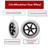 12 Inch Wheelchair Wheels Replacement Rear Wheels 2 Pieces PU Wheels Manual Wheelchair Wheels Rear Wheel Anti-wear Non-Slip with Screws view 2