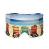 Beach Scene with Chairs Print Travel Sleep Eye and Ear Muffs Mask Noise Blocking and Light Covering Sleep Aid view 1