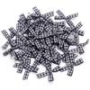 100pcs Mini Gingham Ribbon Bows for DIY Craft Sewing Scrapbooking Wedding and Gift Decoration(Black) view 1