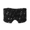 Black Music Notes Print Travel Sleep Eye and Ear Muffs Mask Noise Blocking and Light Covering Sleep Aid view 1