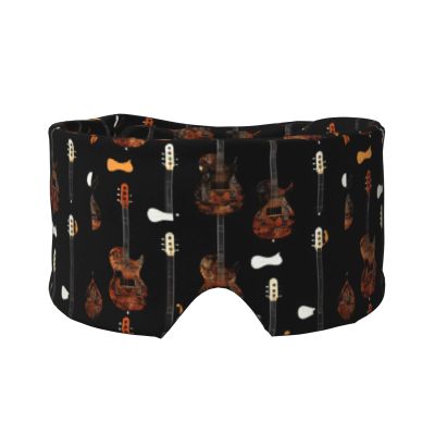 Art Guitar Pattern Print Print Travel Sleep Eye and Ear Muffs Mask Noise Blocking and Light Covering Sleep Aid