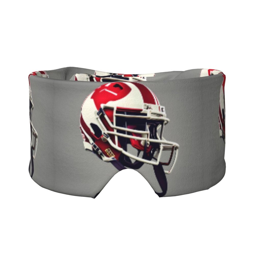 American Football Print Travel Sleep Eye and Ear Muffs Mask Noise Blocking and Light Covering Sleep Aid