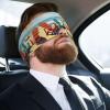 Beach Chairs and Scenery Print Travel Sleep Eye and Ear Muffs Mask Noise Blocking and Light Covering Sleep Aid view 4