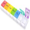 2 Pack Large Weekly Pill Organizer, Big Pill Box 7 Day, BPA Free XL Daily Pill Case for Pills, Vitamin, Fish Oils or Supplements view 2