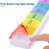 2 Pack Large Weekly Pill Organizer, Big Pill Box 7 Day, BPA Free XL Daily Pill Case for Pills, Vitamin, Fish Oils or Supplements view 3