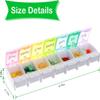 2 Pack Large Weekly Pill Organizer, Big Pill Box 7 Day, BPA Free XL Daily Pill Case for Pills, Vitamin, Fish Oils or Supplements view 4
