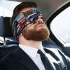 4th of July Patriotic Trucks Print Travel Sleep Eye and Ear Muffs Mask Noise Blocking and Light Covering Sleep Aid view 4