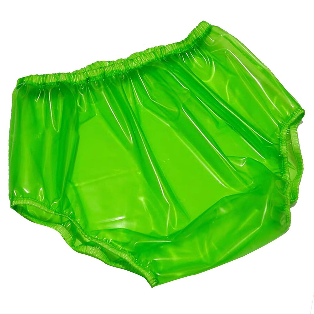 Adult Incontinence PVC Diaper Cover, Loose Transparent Super Soft Incontinence Diaper Pants, Plastic Pants, Super Soft Diaper Cover/Waterproof Reusable