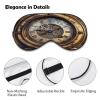 Adjustable Soft Sleep Eye Mask for Total Darkness, Steampunk Clock Print Light-Blocking Eye Mask Comfortable Eye Mask for Rest & Travel view 3
