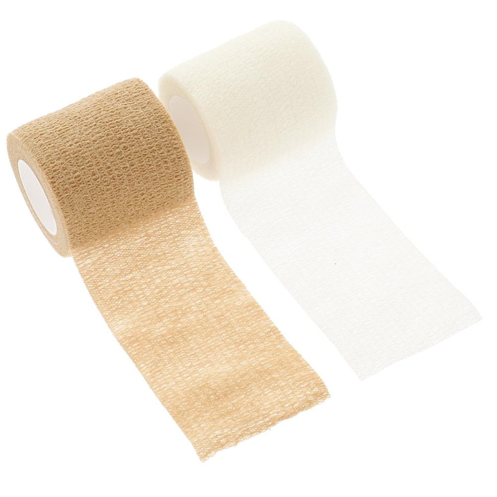 12rolls Self-Adhesive Elastic Stretch Bandage Tape Breathable Cohesive Bandage for Sports Use Finger Skin Tone