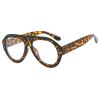 COTIA Trendy Oversized Pilot Reading Glasses Women Men Flower Brown Vintage Eyeglasses Anti Blue Light Presbyopic Glasses (leopard, 2.5, x) view 2