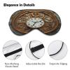 Adjustable Soft Sleep Eye Mask for Total Darkness, Rusty Steampunk Clock Print Light-Blocking Eye Mask Comfortable Eye Mask for Rest & Travel view 3