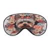 Adjustable Soft Sleep Eye Mask for Total Darkness, Yorkie Floral Print Light-Blocking Eye Mask Comfortable Eye Mask for Rest & Travel view 1