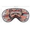 Adjustable Soft Sleep Eye Mask for Total Darkness, Yorkie Floral Print Light-Blocking Eye Mask Comfortable Eye Mask for Rest & Travel view 2