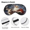Adjustable Soft Sleep Eye Mask for Total Darkness, Santa Claus and Deer Elk Print Light-Blocking Eye Mask Comfortable Eye Mask for Rest & Travel view 3