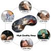 Adjustable Soft Sleep Eye Mask for Total Darkness, Santa Claus and Deer Elk Print Light-Blocking Eye Mask Comfortable Eye Mask for Rest & Travel view 4