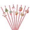 24PCS Christmas Paper Straws Red and Green Theme Disposable Straws for Christmas Party Favors Santa Claus Disposable Straw for Xmas Beverage Cocktail Birthday Christmas Home Party Supplies view 4