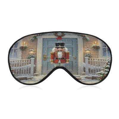 Adjustable Soft Sleep Eye Mask for Total Darkness, Vintage Nutcracker Print Light-Blocking Eye Mask Comfortable Eye Mask for Rest & Travel