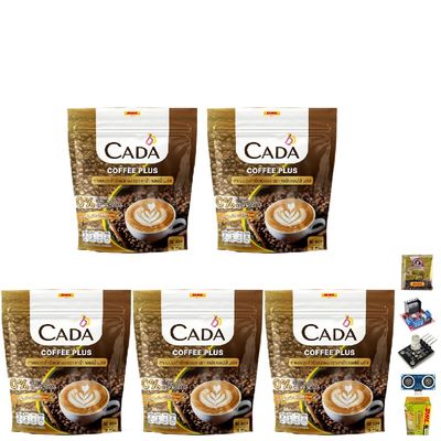 CadaCoffee Plus Cappuccino 450g(30 Sachets) Set 5 No0617897894 By Beautygoodshop [Get Free For You Beauty Gifts]