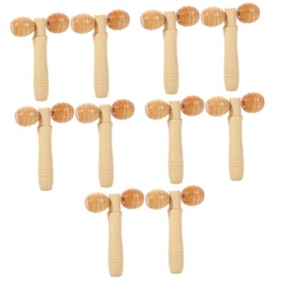 NOLITOY 5sets Full Body Massage Roller Hand Roller Massager Wood Massager for Soreness Relief 2pcs*5