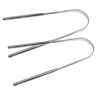 ORFOFE 2pcs Stainless Steel for Tongue Scrapers for Oral Care Extra-wide Scraping