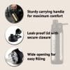 Asbirg 2.0 | 35 oz Glass Protein Shaker Bottle BPA-Free, Leakproof Lid, Stainless Steel Mixing Ball & Silicone Sleeve Gym Shaker for Smoothies, Shakes & Pre-Workout | Black view 4
