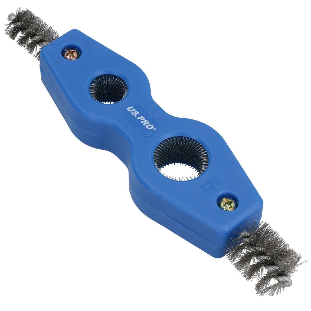 Double Ended Internal and External Pipe Cleaner Deburring Brush 15 + 22mm 1pc