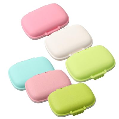 OKUMEYR Pp Material Compact Medicine Organizer 6pcs Mixed Pill Organizer Weekly Sturdy Reusable for Daily Use