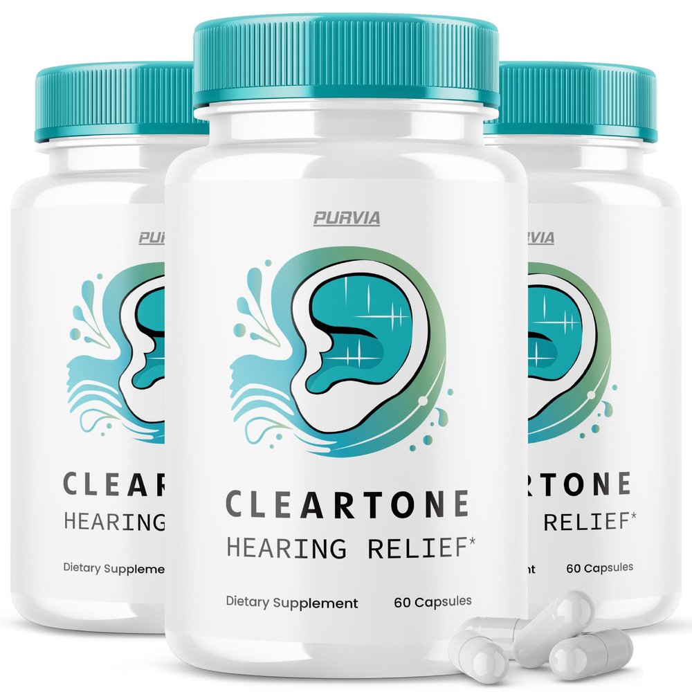(3 Pack) Cleartone Pills - Official Formula - Cleartone Tinnitus Hearing Support Pills, Clear Tone Pills Hearing Relief Maximum Strength Formula Clear Tone Advanced Vitamin Supplement (180 Capsules)