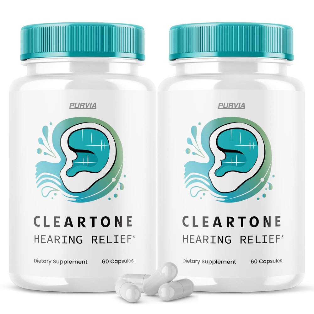 (2 Pack) Cleartone Pills - Official Formula - Cleartone Tinnitus Hearing Support Pills, Clear Tone Pills Hearing Relief Maximum Strength Formula Clear Tone Advanced Vitamin Supplement (120 Capsules)