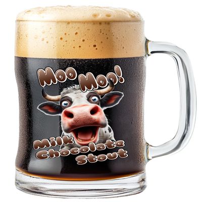 Tapcraft - Moo Moo Milk Chocolate Stout - Chocolate Stout Recipe Ingredient Kit - 5 Gallon Beer Making Kit - Make Beer at Home, Great DIY Gift