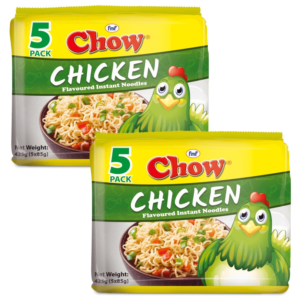 2 Minute Instant Noodles Chicken Flavor (VALUE PACK OF 2 x 5 PACKS x 85g Ea) Fragrant With Chicken - By fmf Chow Noodles From FIJI