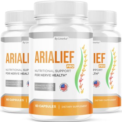 LIVORKA (3 Pack) Arialief Pro Capsules for Sciatica, Arialeaf Nutritional Support for Nerve Health, Arialeaf Prime Palm Sciatica, Aria Leaf Primepalm Aria LIEF Vitamin, 3 Months