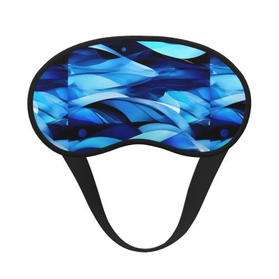 Abstract Blue Print Travel Yoga Meditation Washable and Comfortable Breathable Blackout Sleep Mask