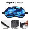 Abstract Blue Print Travel Yoga Meditation Washable and Comfortable Breathable Blackout Sleep Mask view 3