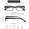 Kerecsen 6-Pack Reading Glasses Blue Light Blocking,Spring Hinge Readers for Men Women,Computer Eyeglasses (6 Mix Color-6, 1.00, x) view 2