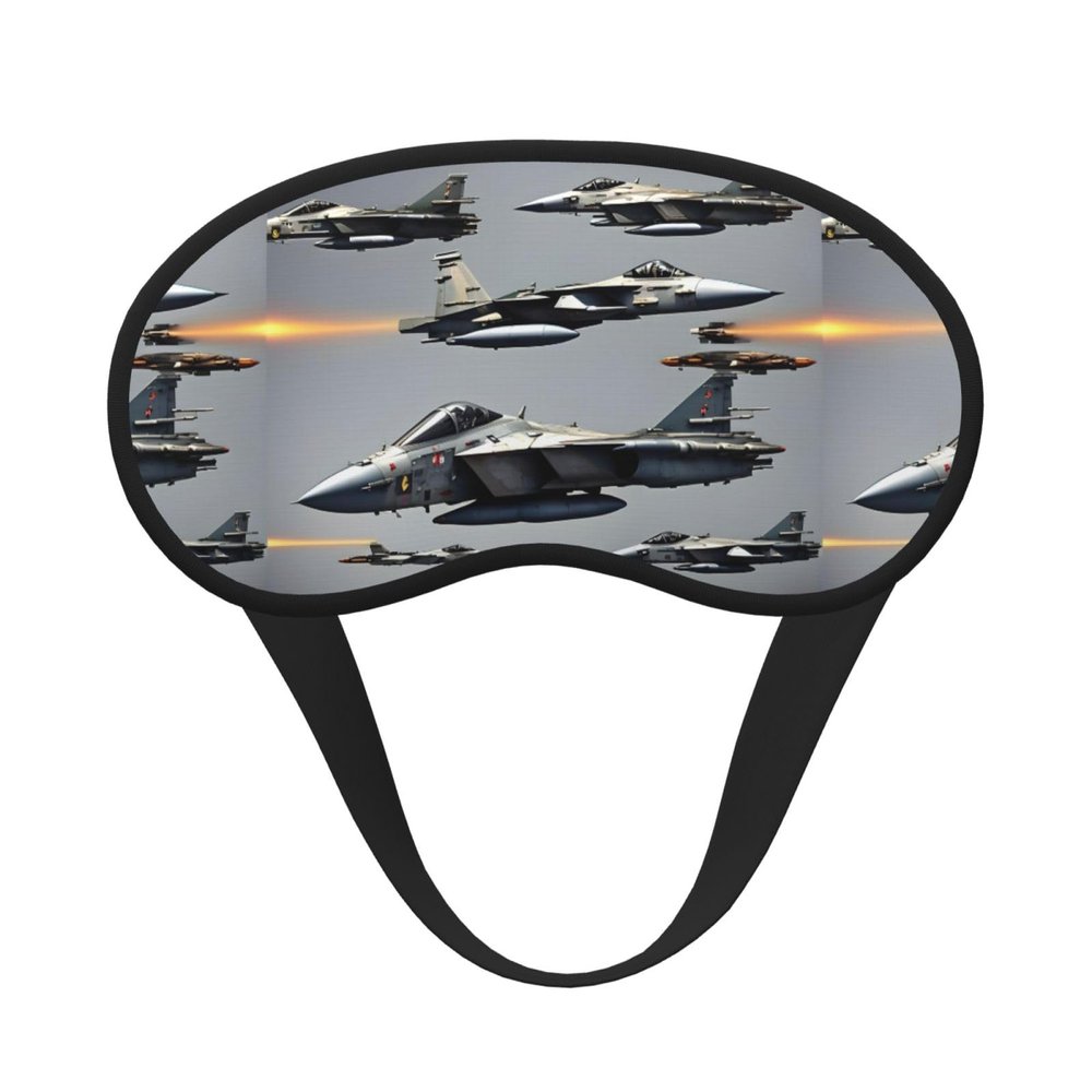 Aircraft Fighter Jets Print Travel Yoga Meditation Washable and Comfortable Breathable Blackout Sleep Mask