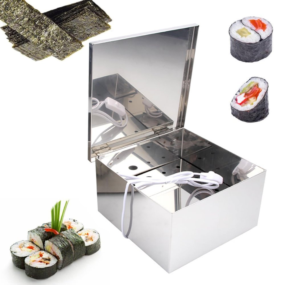 LHQYA Stainless Steel Nori Oven, Nori Dryer with Heating Bulb, Adjustable Temperature/Heating Nori to Make It Crispy, for Sushi Restaurants