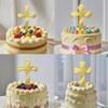 12PCS Acrylic Cross Cake Topper Picks for Baby Shower Birthday Party Decorations Christian Religious Party Decoration Supplies/Baptism First Holy Communion Party Decorations Supplies (12PCS Cross) view 2