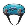 Beautiful Underwater World Dolphins Coral Print Travel Yoga Meditation Washable and Comfortable Breathable Blackout Sleep Mask view 1