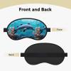 Beautiful Underwater World Dolphins Coral Print Travel Yoga Meditation Washable and Comfortable Breathable Blackout Sleep Mask view 2