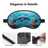 Beautiful Underwater World Dolphins Coral Print Travel Yoga Meditation Washable and Comfortable Breathable Blackout Sleep Mask view 3