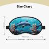 Beautiful Underwater World Dolphins Coral Print Travel Yoga Meditation Washable and Comfortable Breathable Blackout Sleep Mask view 4