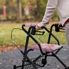 SUITOSELFY Rollator Walker Accessories Pink Marble Print Seat Covers for Walkers for Seniors Removable and Washable Rollator Walker Seat and Backrest Covers view 4
