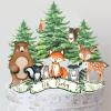 12Pcs Woodland Cake Topper, Woodland Animals Baby Shower Decorations, Woodland Toppers Forest Animal Baby Shower Decorations Boy Girl Party Supplies view 1