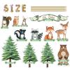12Pcs Woodland Cake Topper, Woodland Animals Baby Shower Decorations, Woodland Toppers Forest Animal Baby Shower Decorations Boy Girl Party Supplies view 2
